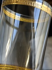 MCM Culver, LTD. Antigua Gold Highball Tumblers 5.5” 22 Karat Gold Set Of 7