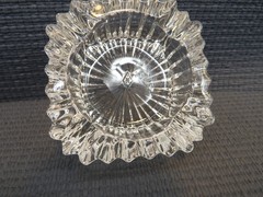 Vintage Heiset Crystal Ridgeliegh Pattern 3 Small Ashtrays 2 3/4″ Square