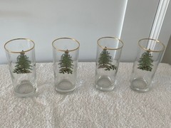 Spode Christmas Tree Double Old-Fashioned Glasses Set Of 4