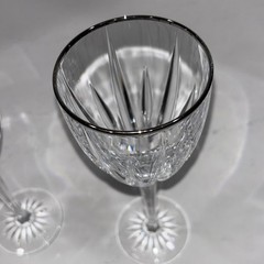 Lenox Clarity Platinum Silver Rim 8” Tall 4oz Wine Glasses