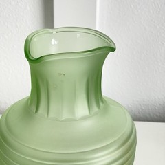 Vintage 1930s Frigidaire Uranium Glass Green Iced Tea Server Pitcher Vaseline