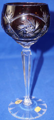 Echt Bleikristall Deep Ruby Wine Goblet, 8 1/4″, NWT Handgeschliffen (B54)