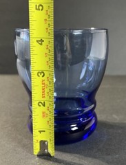 Libbey Cobalt Blue Bangles Double Old Fashions 10 Oz. 4 1/4″