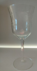 One Etched Wheat Design Retro, Mid Century Modern Water Or Wine Glass