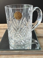 Paul Sebastian Crystal Mug Set of 4 Lead Crystal Glasses Made in France Coffee