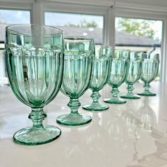1 x Libbey Gibraltar Duratuff Spanish Green 6 7/8″ Iced Tea Glass Goblet