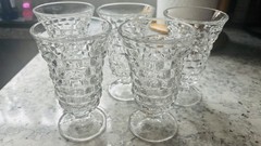 Indiana Clear Whitehall Footed Ice Tea Glasses