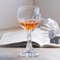 French Goblet Vintage Stemware Hand Cut To Clear Crystal Glass Clear 11.2oz