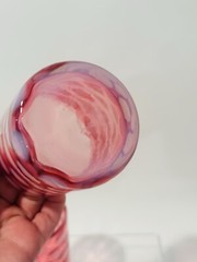 VTG Set Of 2 FENTON CRANBERRY GLASS COIN OPTIC DOT TUMBLER 1930’S