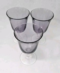 3 Cristal D’Arques-Durand Casual Setting Amethyst Water Goblets 14oz.