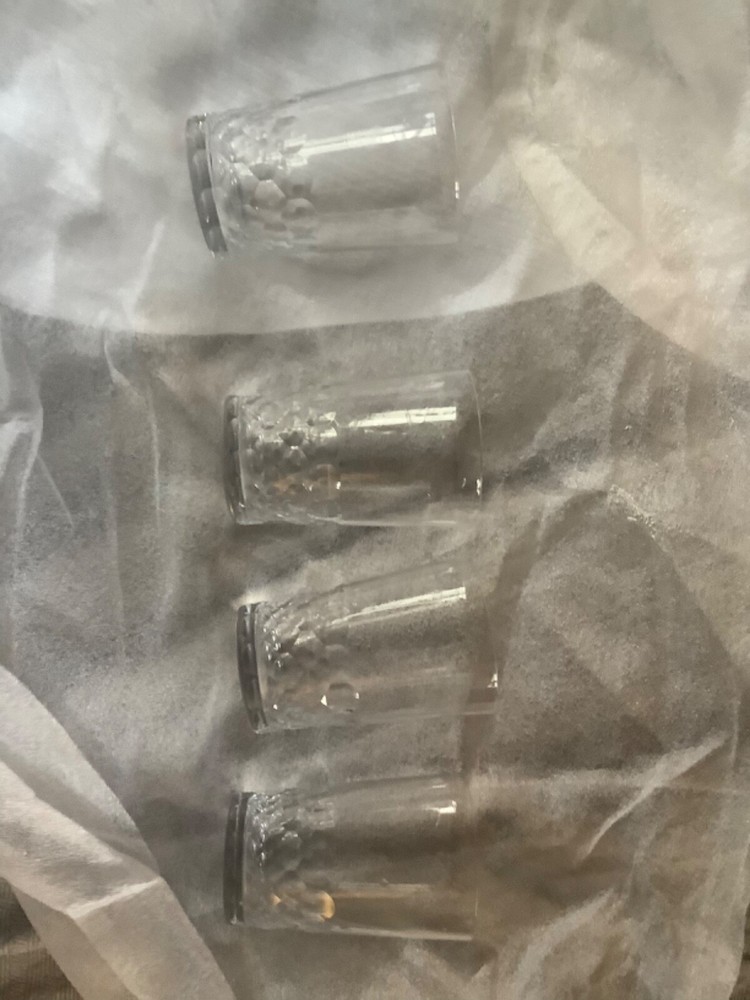 EXC COND Vintage Set of 4 BACCARAT Palerme Crystal Tumblers – 3.825”T 2.5”W Top