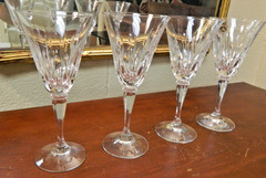 Gorham Sparkling Crystal Stem Ware 6 oz. wine Glasses (4) – Excellent!