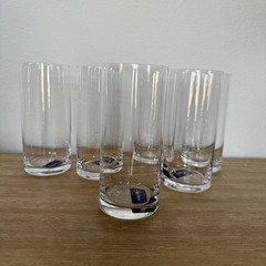 NEW Mikasa JULIE HIGHBALL Crystal Glasses Complete Set of 6