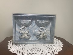 25th Anniversary Champagne Glasses by Treasure Masters Vtg Made In U.S.A TMC Gro