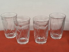 NORITAKE — SWEET SWIRL, CLEAR — HIGHBALL TUMBLERS — 4