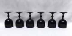 Carlo Moretti Italy Black MCM Wine, Champagne & Cordial Glasses – Set of 18