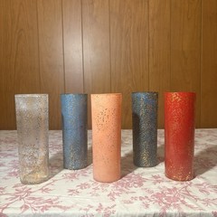 Vintage Federal Glass High Ball Splatter Speckled Textured Tom Collins Glasses 5