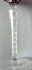 2 Vtg Crystal Clear Industries Cranberry Cut To Clear Wine Hock Glasses Hungary