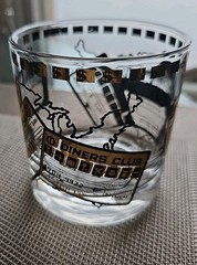 VINTAGE Whiskey Glasses 8 oz Set/3 Black Gold $$ American Express Diners Club