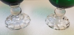 VTG Set 3 Assorted Fostoria Colonial Dame & Victorian Empire Green Glass