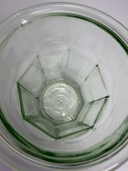 Green Depression Pre Anchor Hocking Glass Octagonal Tumbler Working Glass
