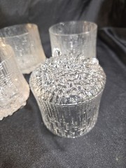 FOUR 3.5″ Iittala Ultima Thule ROCKS Glasses Tapio Wirkkala MCM FINLAND 8oz