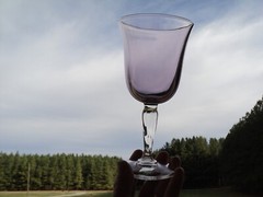 Purple Cristal D’Arques-Durand Casual Settings Amethyst 2 Vintage Water Glasses*