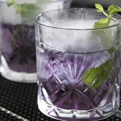 Italian Crystal Glassware Set of 6 Whiskey Tumblers With Sparkle Cut Design
