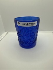 Libbey Hobstar Double Old Fashioned Glasses 12oz. Electric Cobalt Blue, Set of 5