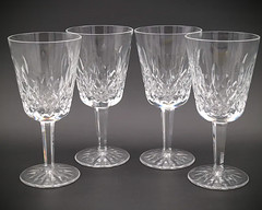 Set of 4 Waterford Lismore 6-7/8″ Crystal Water Goblet (s) 10oz Stemware