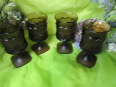 Noritake mid Century Spot Light Walnut Brown Goblets (4) Ga-A-10