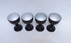 Carlo Moretti MCM Black & White Cordial Glasses VTG – Set of 4