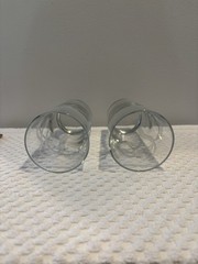 Highball Glasses Etched Palm Tree Set of 2 Tall Glasses by Rolf. 14 Oz