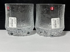 Iittala Ultima Thule Tapio Wirkala Finland Glass On the Rocks Whiskey Tumblers