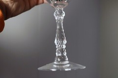 FOSTORIA NAVARRE CLEAR STEM 6016 ETCH 327 7 3/4″h Water Goblets (Set of 2)