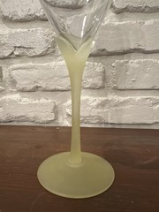 ONE COLONY AMARYLLIS (SATIN) CRYSTAL WINE / WATER GLASS (9 3/4″) MINT