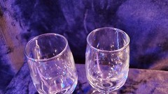 6.25 Inch Crystal Stemware Wine Glasses Set of 2 Crystal Clear