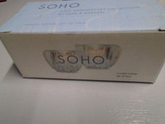 SOHO Reed & Barton 25th Anniv. Crystal Votive(2)