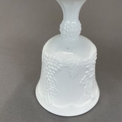 Indiana Colony Harvest Grape Milk Glass Water Goblets 5 1/4″ Set Of 2 Footed