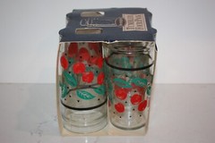 Cherry Glass Tumblers 16 OZ. Set Of 4 NEW IN BOX