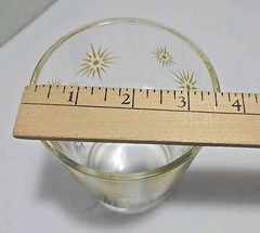 Vintage Hazel Atlas Atomic Star Glass With Yellow & Brown Stars