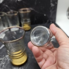 Vintage Anchor Hocking And Federal Glass Juice/Whiskey Glasses 1940’s Lot Of 9