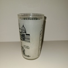 Vintage Mid-Century Hazel Atlas Pennsylvania State Map Souvenir Glass with TYPOs