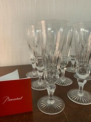 26 Champagne Flutes Buckingham Model Crystal From BACCARAT (Price Per Unit)