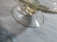 Vintage Clear Glass Pedestal Brandy Snifter 10 Inches Tall Unmarked