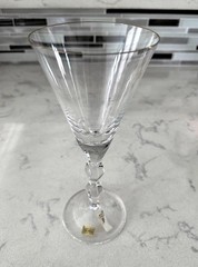 SIGNED CZECH MOSER OPHELIA PATTERN w/ GOLD TRIM 8 7/8″ TALL WATER GOBLET