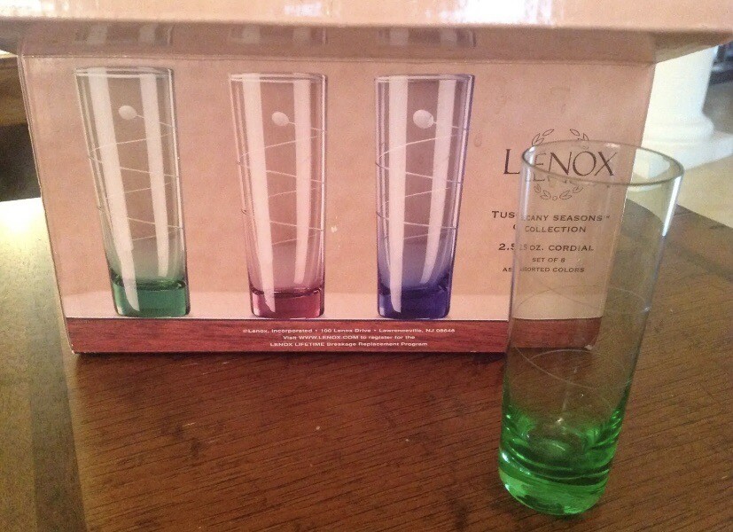 Lenox Tuscany Seasons Collection Presents 2.5 OZ. Cordial; Set of 8; Asst. Color