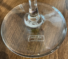SAINT LOUIS Crystal Grand Lieu Hock Tall Wine Glass Chartreuse & Clear France