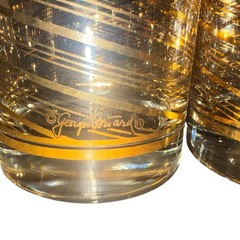 Vintage MCM Georges Briard 22K Gold Wire Pattern Lowball Rocks Tumblers Set of 8