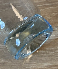Vintage MCM Duz Crystal Star Sapphire Blue Tumblers Set/6 5.75″